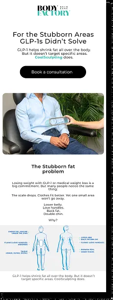 BodyFactory CoolSculpting Email: #2
