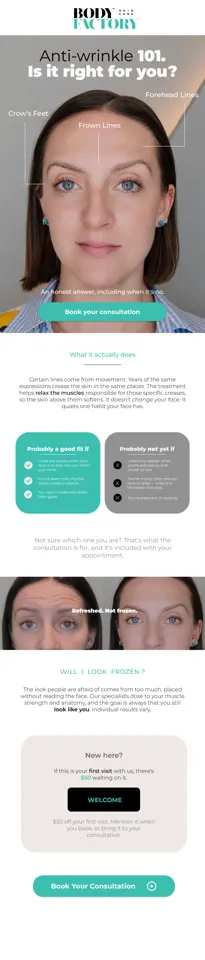 BodyFactory Fall Skin Refresh Promo Email: #3, Sept 22