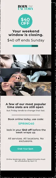 BodyFactory Spring Sale Promo Email: #2
