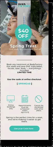 BodyFactory Spring Sale Promo Email: #3