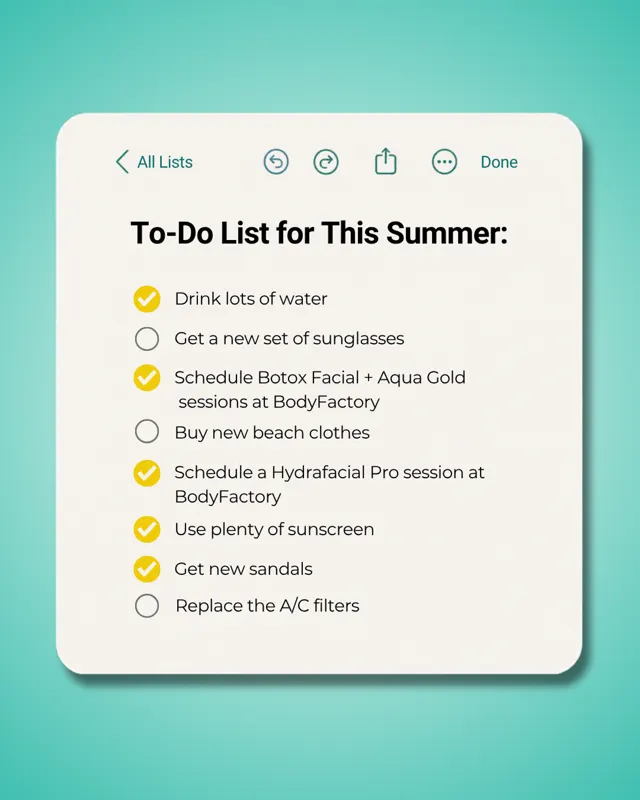 BodyFactory Brand Ad: Summer to Do List Meme