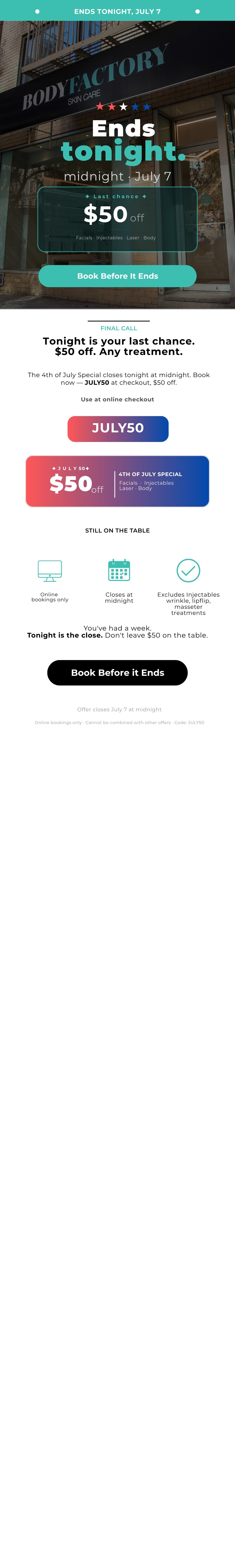 4Th July Email Series — July 7, Last Chance Anchor