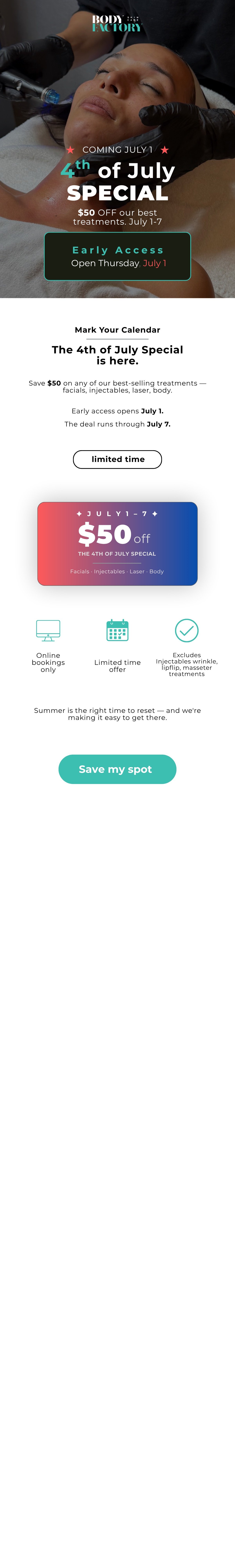 4Th July Email Series — Pre-Email (Sends Jun 24)