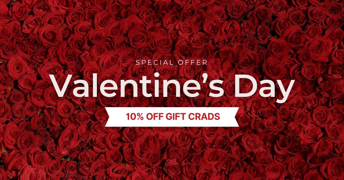 Meta Ads Collection — Red Modern Valentine’S Day Sale Email Header (200 X 200 Px)